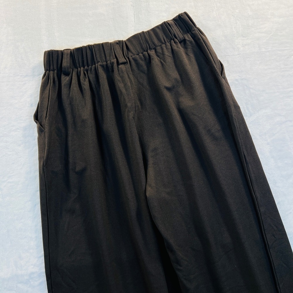 Halara Espresso Brown Wide Leg Pleated High Waist Waffle Knit Work Pants XL Reg - Picture 3 of 6